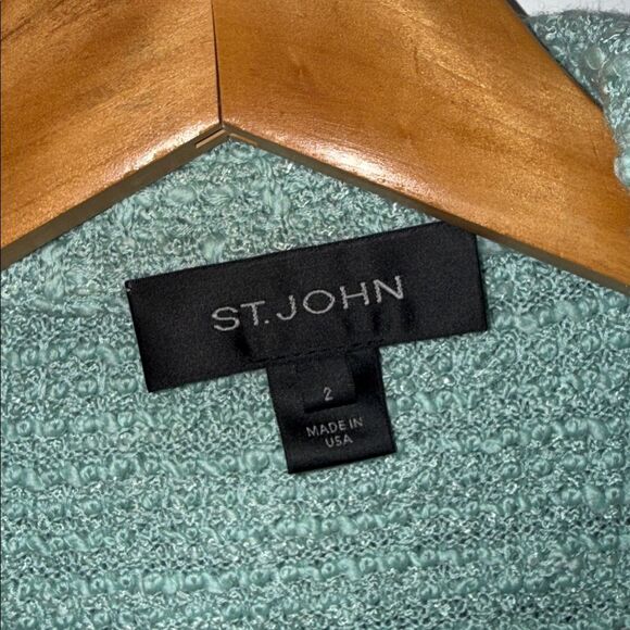St. John Mint Textured Blazer - Picture 2 of 3